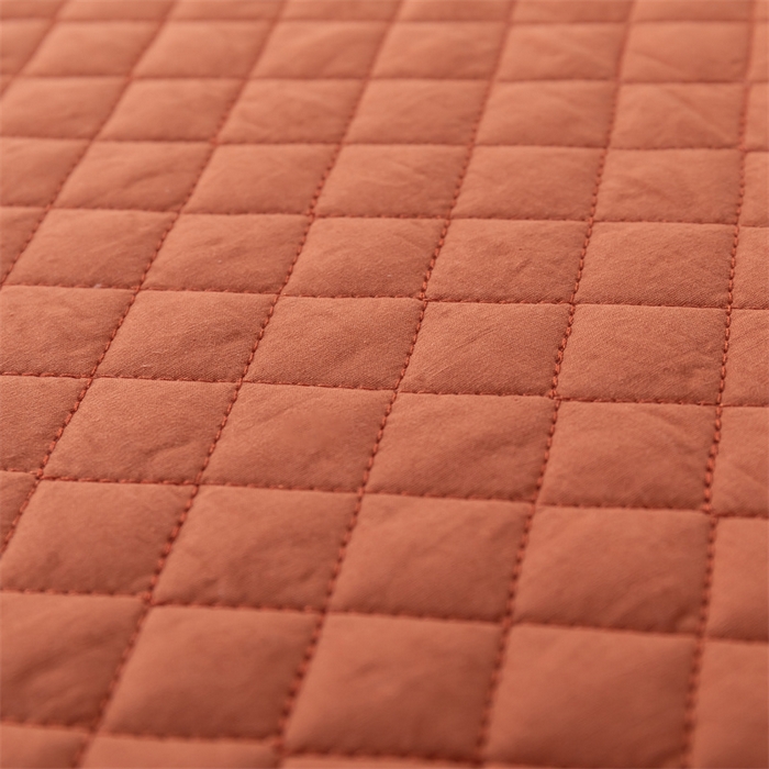 91家纺网 家纺一手货源 找家纺 优乐家纺 2025新款全棉四件套水洗纯棉夹棉绗缝加厚被罩 溶蜜橙