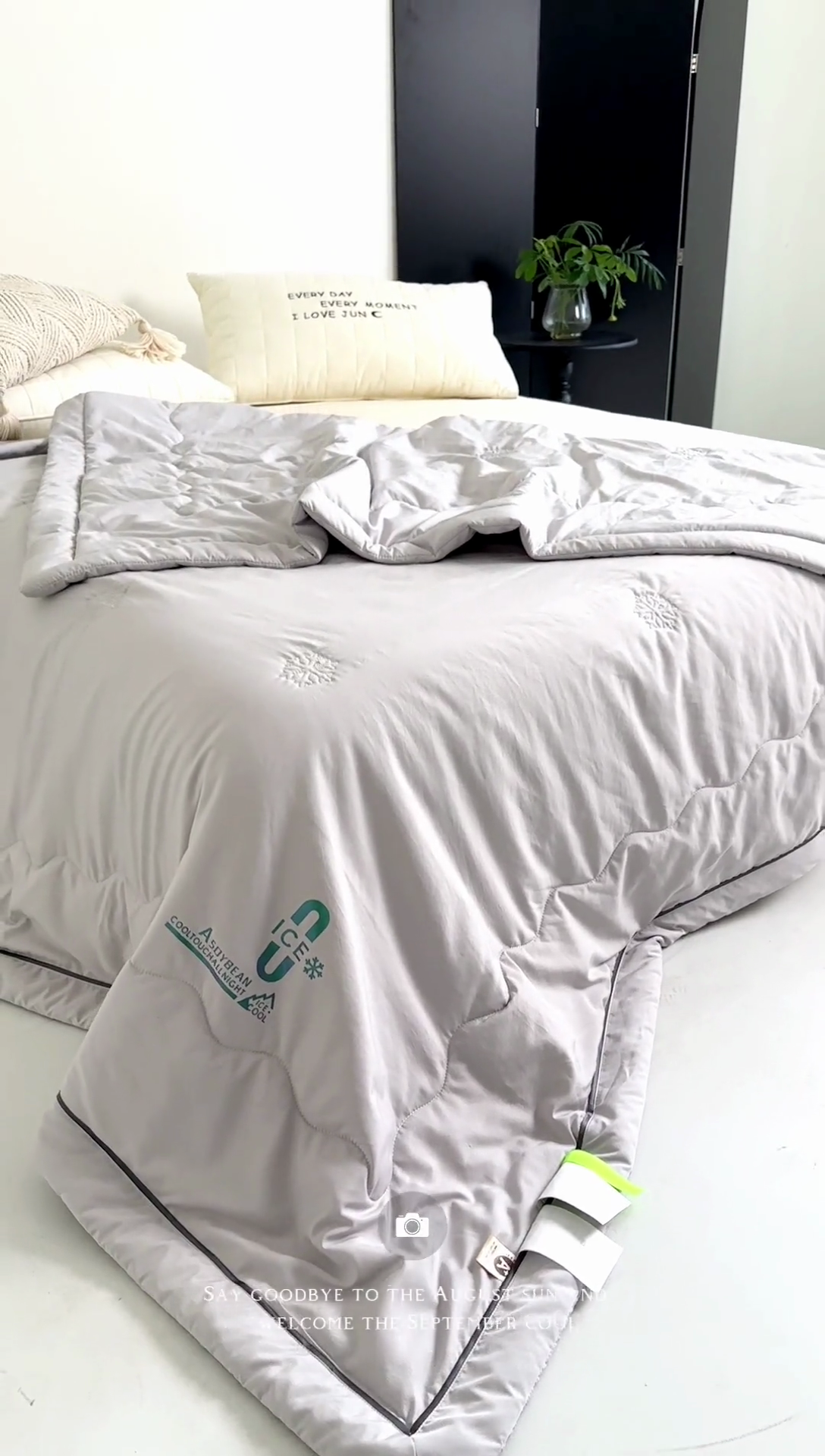 91家纺网 家纺一手货源 找家纺 米菲 2024新款亲肤舒适冰蝉丝科技被 夏被 被子被芯 暮云灰