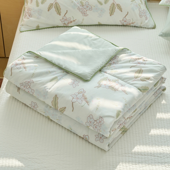 91家纺网 家纺一手货源 找家纺 吾诺家居 2024新款凉感冰柔丝印花夏被 小熊PATRY