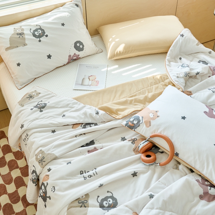 91家纺网 家纺一手货源 找家纺 （总）吾诺家居 2024新款凉感冰柔丝印花夏被