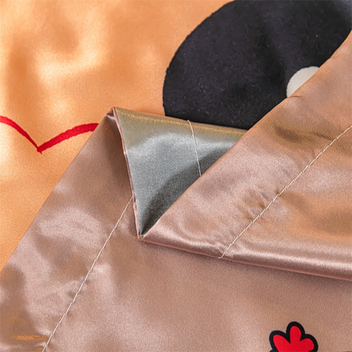 91家纺网 家纺一手货源 找家纺 梦舒羽 2025新款大版可水洗冰丝床笠宿舍床垫保护套三件套 可爱汪