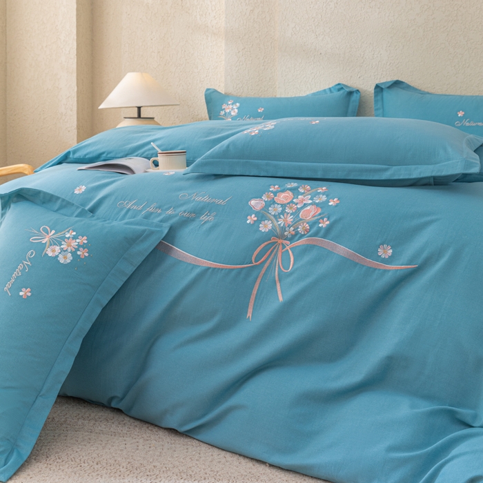 91家纺网 家纺一手货源 找家纺 （总）绒博士 2024新款全棉磨毛暗合四件套-倾城之恋