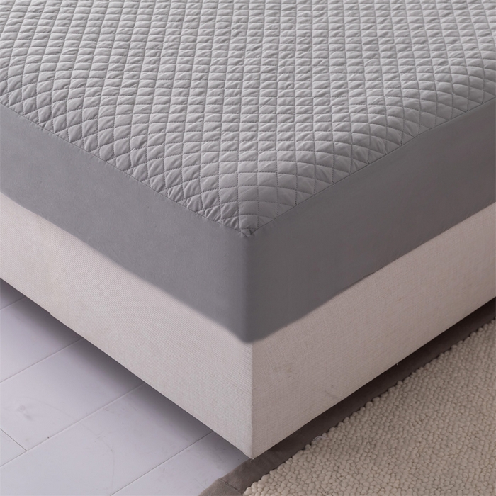 91家纺网 家纺一手货源 找家纺 优乐家纺 2025新款全棉床笠水洗纯棉夹棉绗缝加厚床笠  皇宫灰