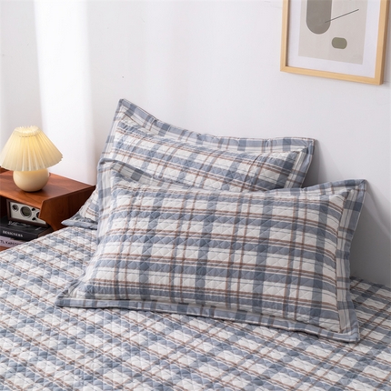 优乐家纺 2025新款全棉枕套水洗纯棉夹棉绗缝加厚枕芯罩 纽爱格兰
