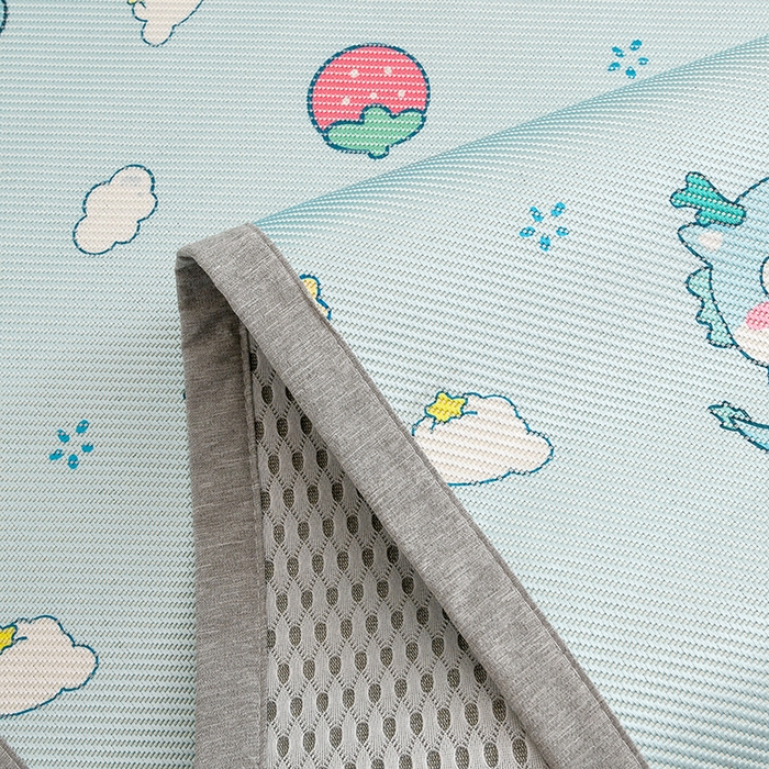 91家纺网 家纺一手货源 找家纺 萌宝家纺 2024新款A类7A抗菌儿童冰藤席卡通软席幼儿园冰丝席可定制 萌龙