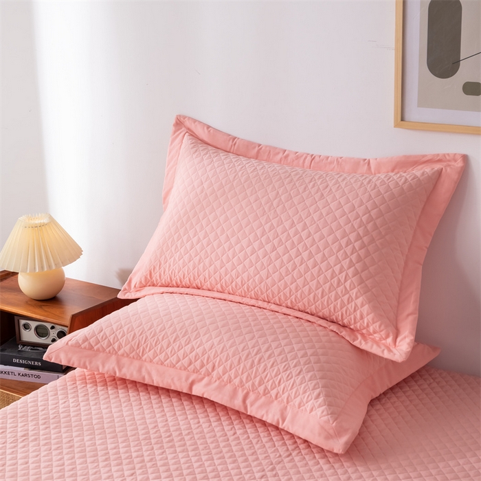 91家纺网 家纺一手货源 找家纺 优乐家纺 2025新款全棉床笠水洗纯棉夹棉绗缝加厚床笠 爱情粉