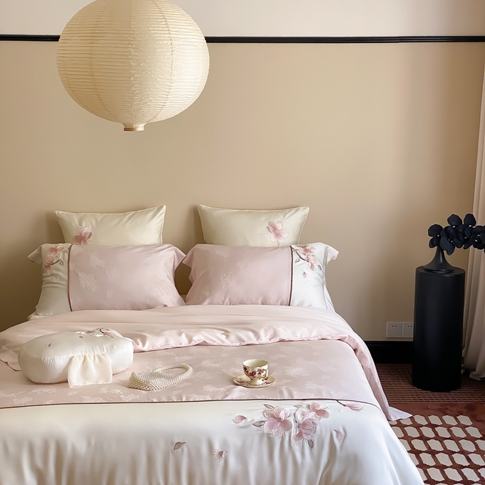 91家纺网 家纺一手货源 找家纺 （总）MIU缪家居-2024新款100支天丝棉提花四件套-木兰诗语