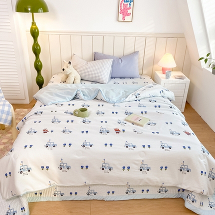 91家纺网 家纺一手货源 找家纺 （总）羋多家纺 2024新款麻绳印花小米棉夏被云感泡芙棉被子泡泡纱单夏被（另有单独床盖）