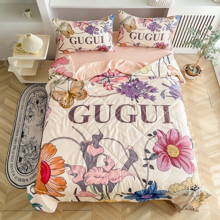 91家纺网 家纺一手货源 找家纺 色鬼布艺 2024新款水洗真丝夏被四件套夏凉被空调被子 13