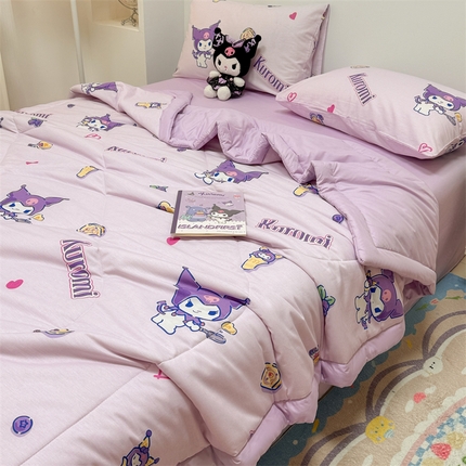 91家纺网 家纺一手货源 找家纺 简宜家居（朝初家纺） 2025新款40支全棉大豆夏被 甜甜库洛米