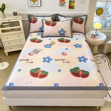 91家纺网 家纺一手货源 找家纺 （总）2024新款60D数码印花卡通冰丝席-成人款