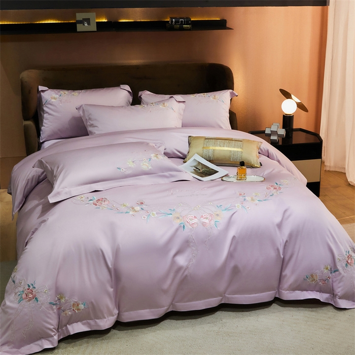 91家纺网 家纺一手货源 找家纺 （总）红番天家居馆 2025新款全棉长绒棉刺绣四件套-伊丽莎白系列