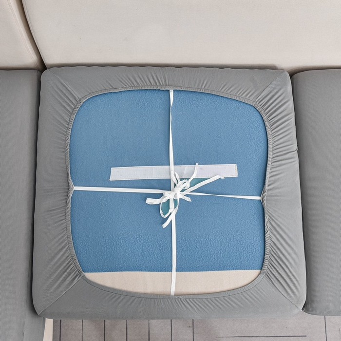 91家纺网 家纺一手货源 找家纺 兴妮雅家纺 2024新款冰丝面料组合沙发垫套 灰色