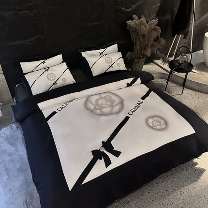 91家纺网 家纺一手货源 找家纺 （总）色鬼布艺 2024新款双面进口冰丝数码印花四件套水洗真丝四件套