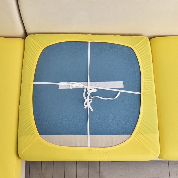 91家纺网 家纺一手货源 找家纺 兴妮雅家纺 2024新款冰丝面料组合沙发垫套 黄色