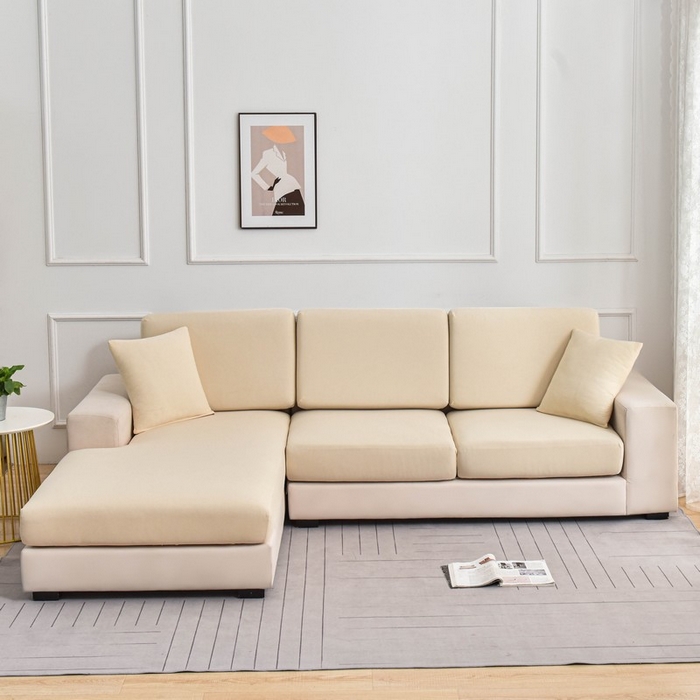 91家纺网 家纺一手货源 找家纺 兴妮雅家纺 2024新款冰丝面料组合沙发垫套 米黄