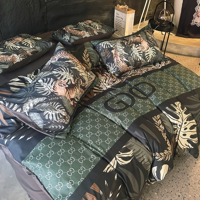 91家纺网 家纺一手货源 找家纺 （总）丽斐纺织 2024新款双面进口冰丝数码印花四件套水洗真丝四件套