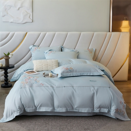 91家纺网 家纺一手货源 找家纺 （总）红番天家居馆 全棉长绒棉刺绣四件套-艾伦系列