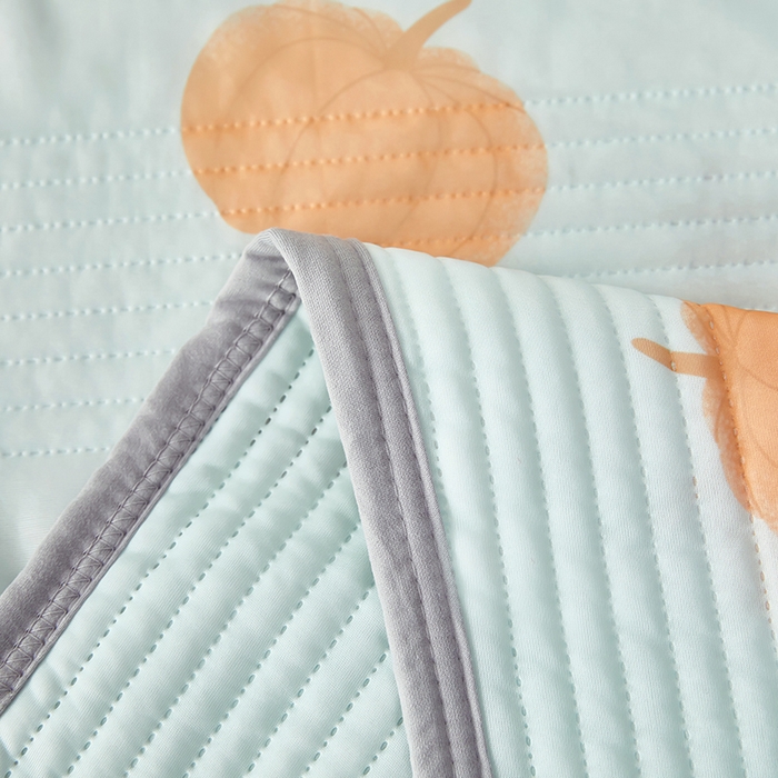 91家纺网 家纺一手货源 找家纺 牛魔王 2025新款冰丝凉感丝夏被 南瓜-绿