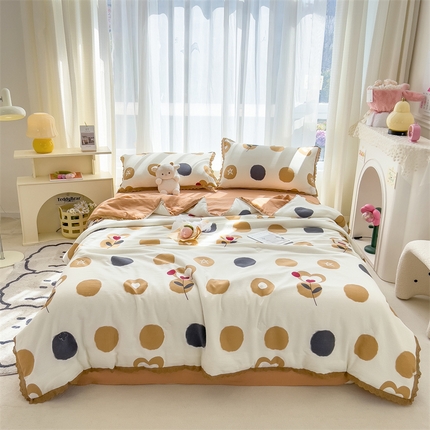 91家纺网 家纺一手货源 找家纺 （总）丝幔家纺 2025新款泡泡棉花边夏被