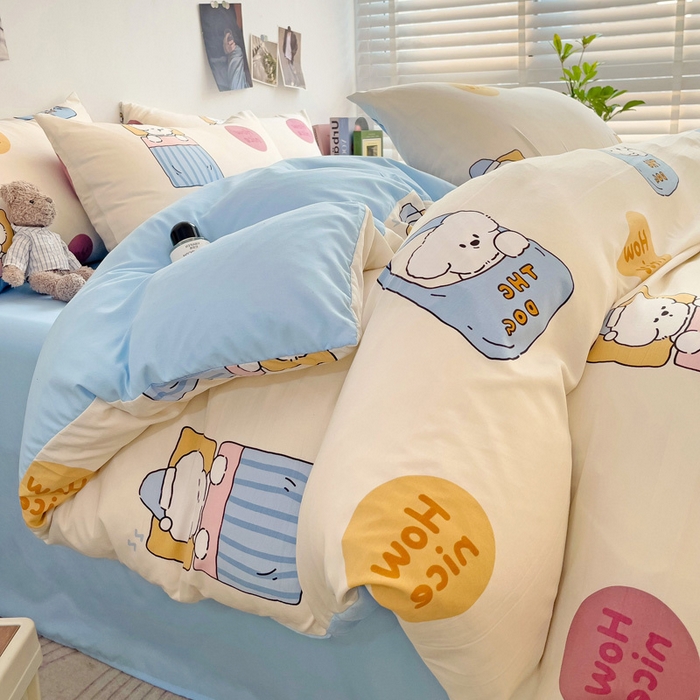 91家纺网 家纺一手货源 找家纺 港岛妹妹 2025新款单被套 布袋狗