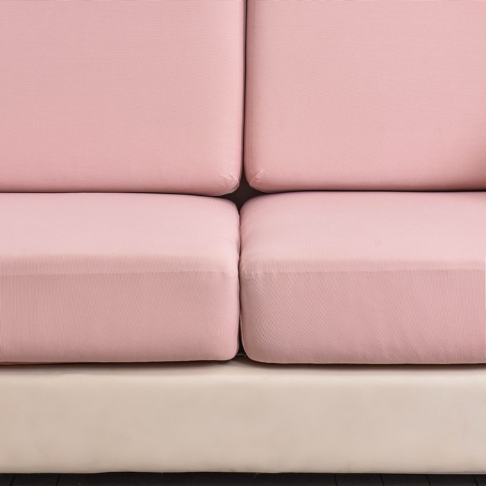 91家纺网 家纺一手货源 找家纺 兴妮雅家纺 2024新款冰丝面料组合沙发垫套 粉色