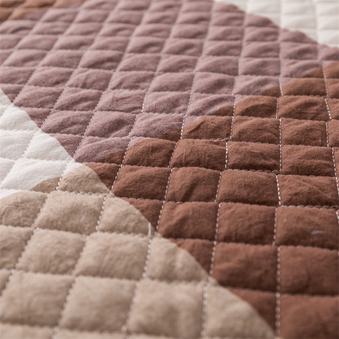 91家纺网 家纺一手货源 找家纺 优乐家纺 2025新款全棉枕套水洗纯棉夹棉绗缝加厚枕芯罩 咖大格