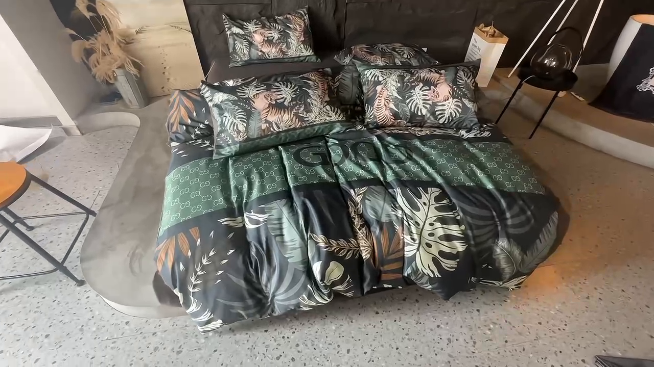 91家纺网 家纺一手货源 找家纺 （总）丽斐纺织 2024新款双面进口冰丝数码印花四件套水洗真丝四件套