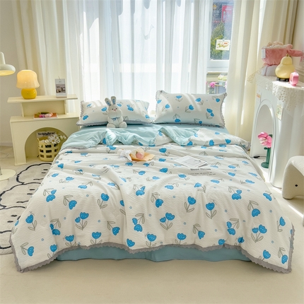 91家纺网 家纺一手货源 找家纺 （总）丝幔家纺 2025新款泡泡棉花边夏被