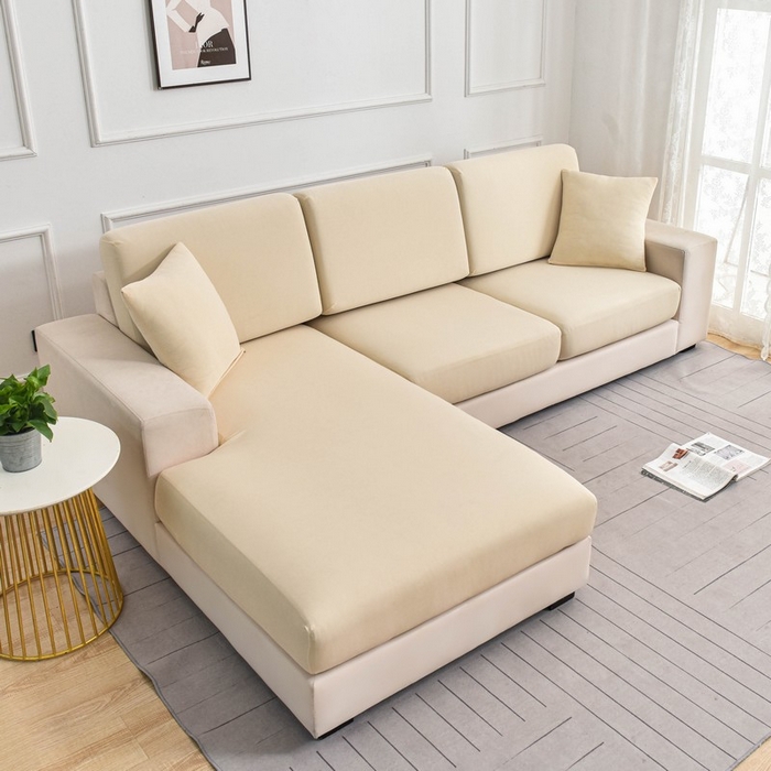 91家纺网 家纺一手货源 找家纺 兴妮雅家纺 2024新款冰丝面料组合沙发垫套 米黄