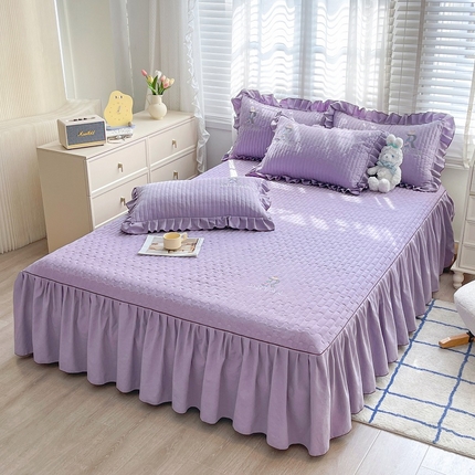 91家纺网 家纺一手货源 找家纺 （总）家之硕 2024新款春秋款靓丝棉床裙款四件套