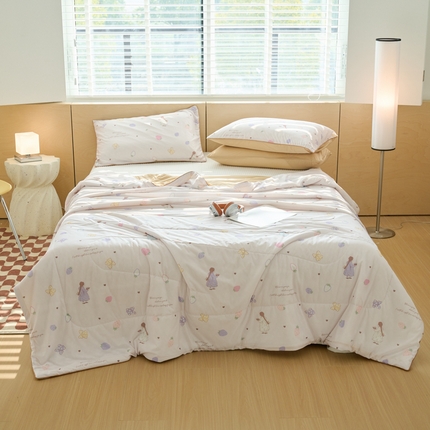 91家纺网 家纺一手货源 找家纺 （总）吾诺家居 2024新款凉感冰柔丝印花夏被