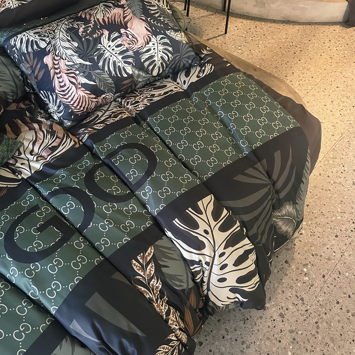 91家纺网 家纺一手货源 找家纺 （总）丽斐纺织 2024新款双面进口冰丝数码印花四件套水洗真丝四件套