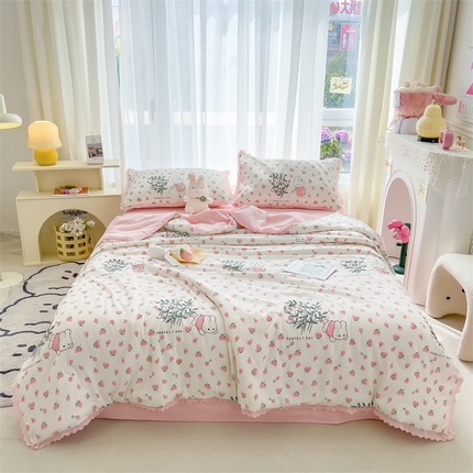 91家纺网 家纺一手货源 找家纺 （总）丝幔家纺 2025新款泡泡棉花边夏被