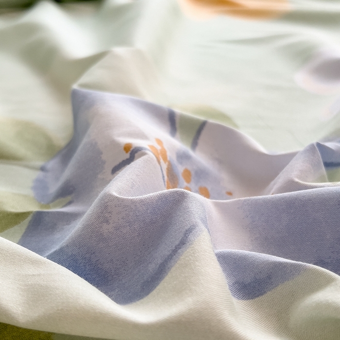 91家纺网 家纺一手货源 找家纺 优眠坊 2025新款全棉单床笠 仙花