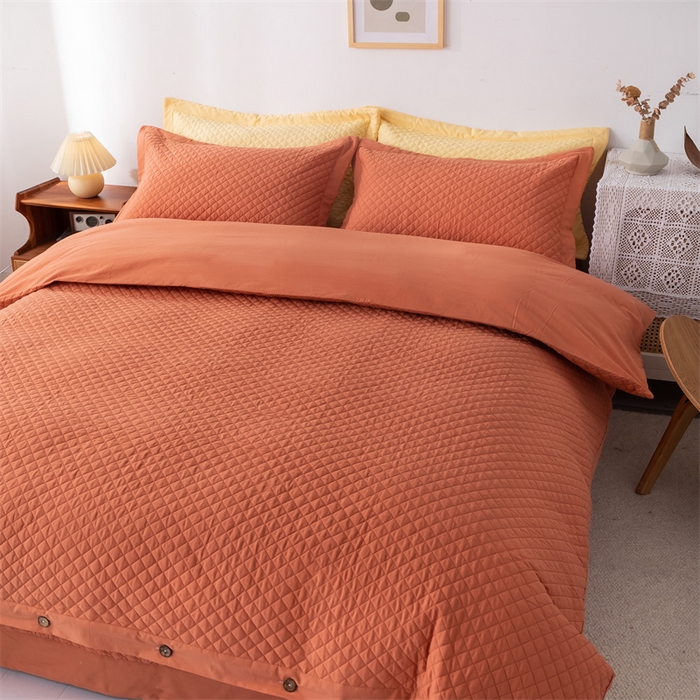 91家纺网 家纺一手货源 找家纺 （总）优乐家纺 2025新款全棉水洗纯棉夹棉绗缝加厚四件套