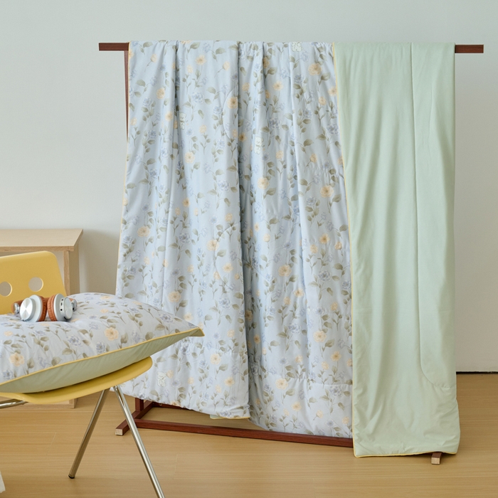 91家纺网 家纺一手货源 找家纺 吾诺家居 2024新款凉感冰柔丝印花夏被 小熊花园