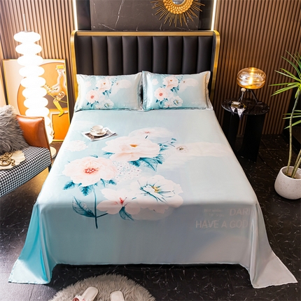 91家纺网 家纺一手货源 找家纺 （总）梦舒羽 2025新款大版可水洗冰丝床单宿舍床垫保护罩三件套