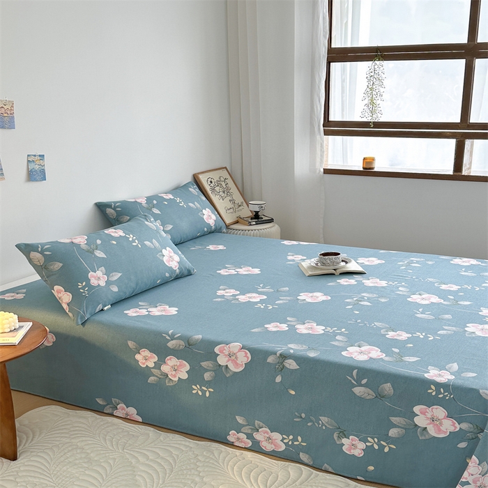 91家纺网 家纺一手货源 找家纺 雨洋2025新款直播爆款老粗布凉席 花语漫舞