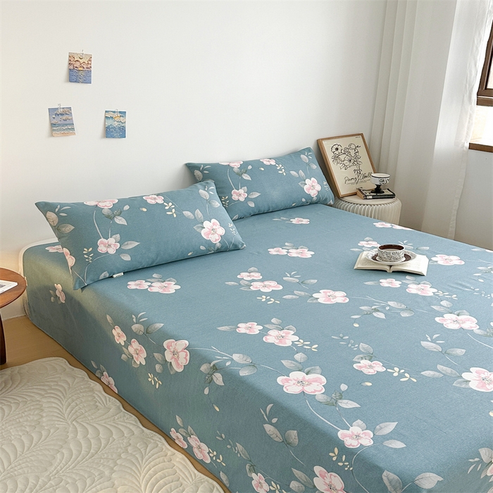 91家纺网 家纺一手货源 找家纺 雨洋2025新款直播爆款老粗布凉席 花语漫舞