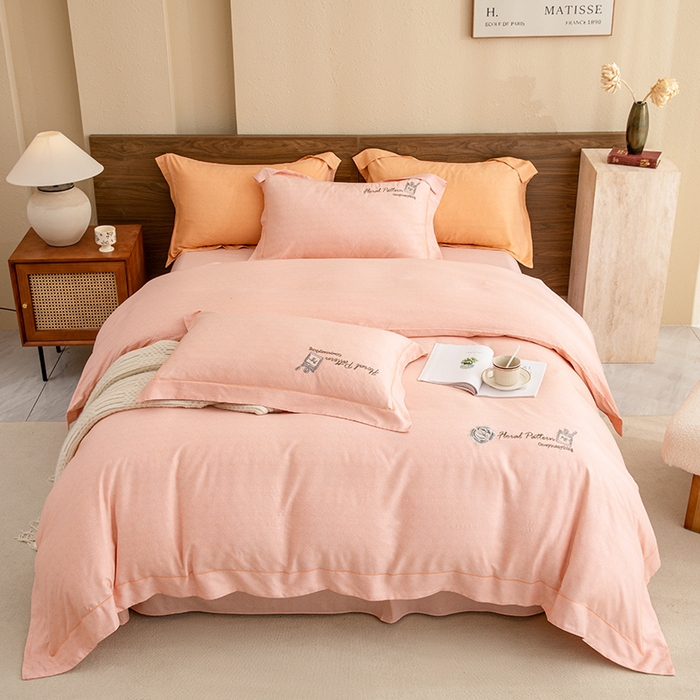 91家纺网 家纺一手货源 找家纺 绒博士 2024新款120支天丝棉四件套-玛奇朵 玉色