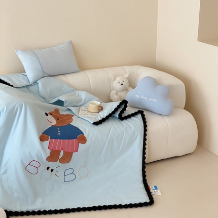 91家纺网 家纺一手货源 找家纺 （总）喜多兔儿童家纺 2024新品全棉水洗棉夏被空调被小安馨被子