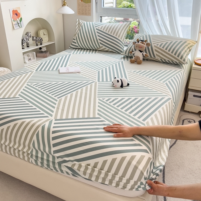 91家纺网 家纺一手货源 找家纺 优眠坊 2025新款全棉单床笠 印象生活