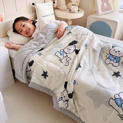 91家纺网 家纺一手货源 找家纺 （总）吉咪兔家纺 2024年新款水洗棉儿童夏凉被婴儿空调被宝宝幼儿园专用大豆芯夏季薄款小被子
