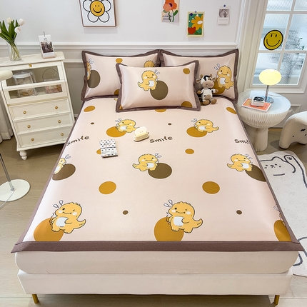 91家纺网 家纺一手货源 找家纺 （总）2024新款60D数码印花卡通冰丝席-成人款