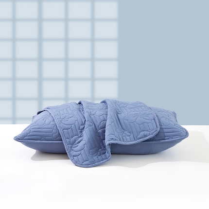 91家纺网 家纺一手货源 找家纺 曼陀罗 2025新款防水夹棉枕套【隔离层】 宾蓝