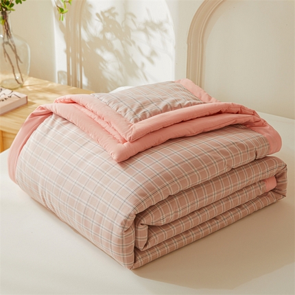 91家纺网 家纺一手货源 找家纺 （总）易博 热卖色织水洗棉夏被四件套