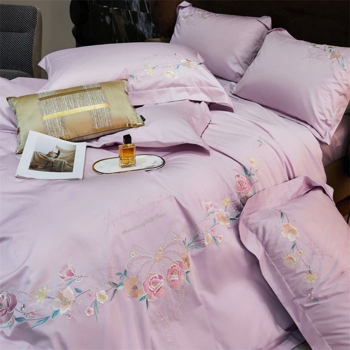 91家纺网 家纺一手货源 找家纺 （总）红番天家居馆 2025新款全棉长绒棉刺绣四件套-伊丽莎白系列