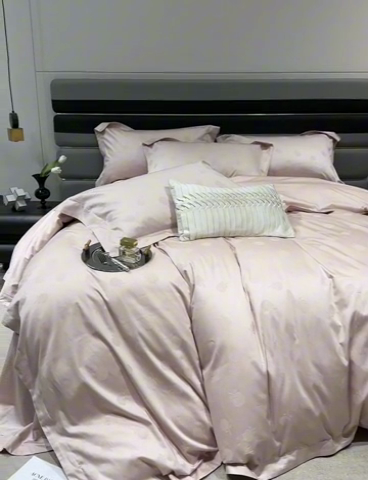 91家纺网 家纺一手货源 找家纺 （总）红番天家居馆 2025新款长绒棉全棉提花四件套--格林系列