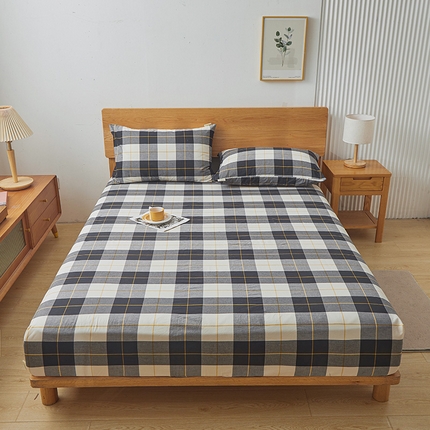 91家纺网 家纺一手货源 找家纺 （总）居眠 2024新款全棉色织单纯水洗棉无印 床笠